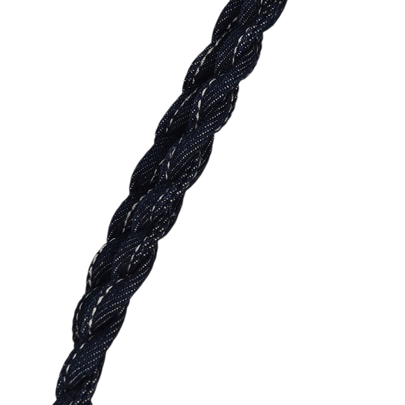 Tommy Hilfiger Floral Print Canvas Denim Braided Strap Bucket Tote Shoulder Bag - Picture 4 of 10